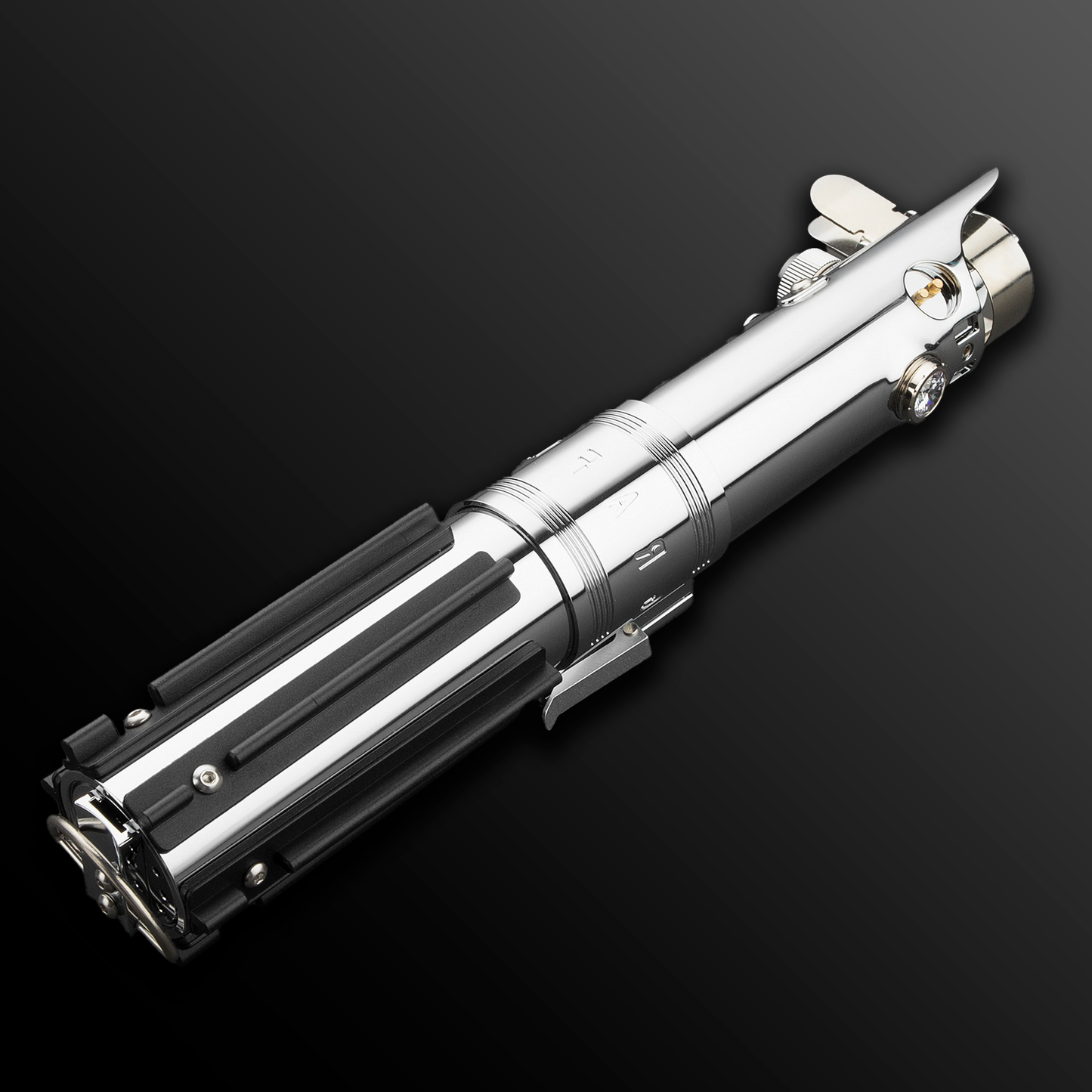 Graflex-inspired lightsaber with polished metallic hilt – Battle Sabers