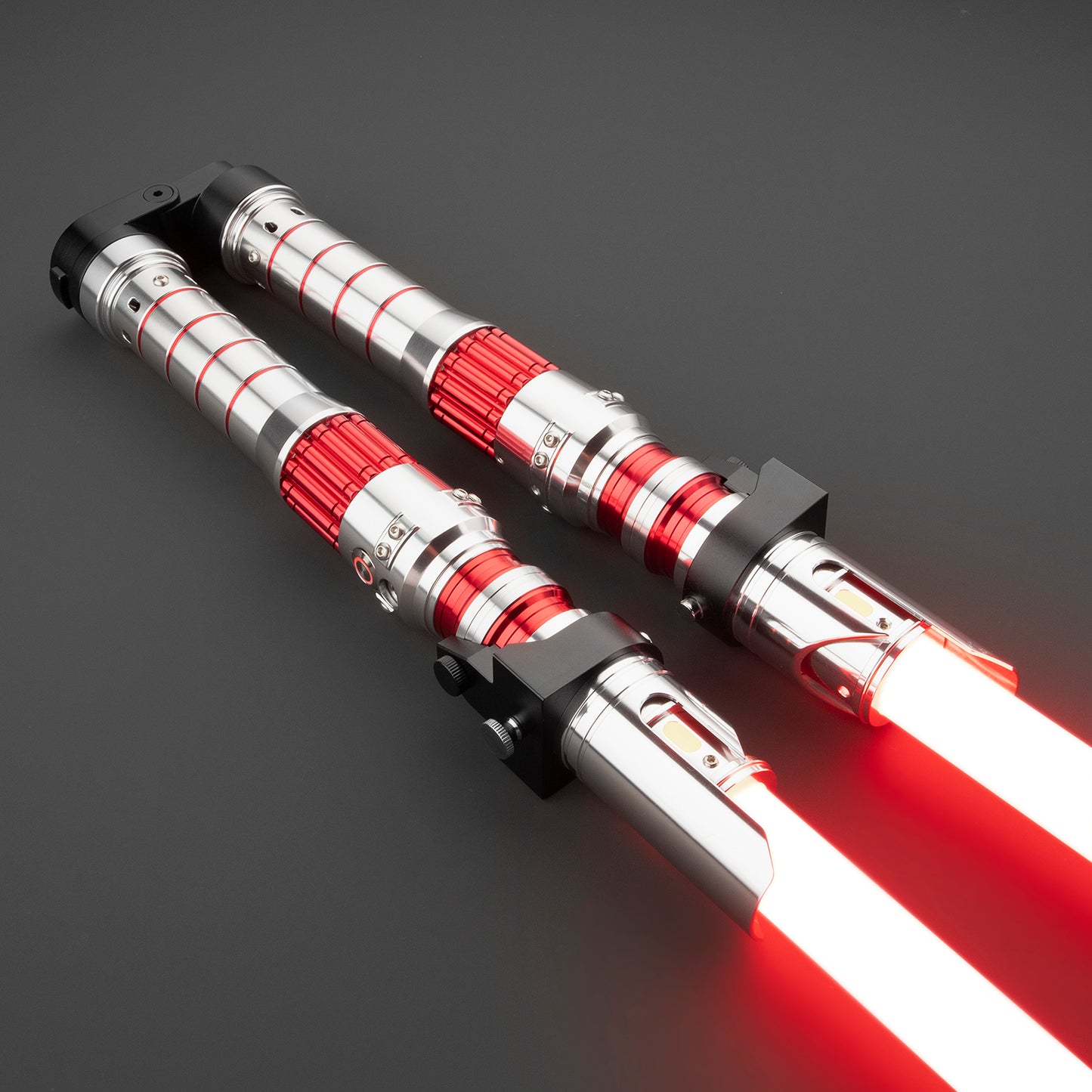 Custom Dark Rey Red Double-Bladed Saber - Battle Sabers