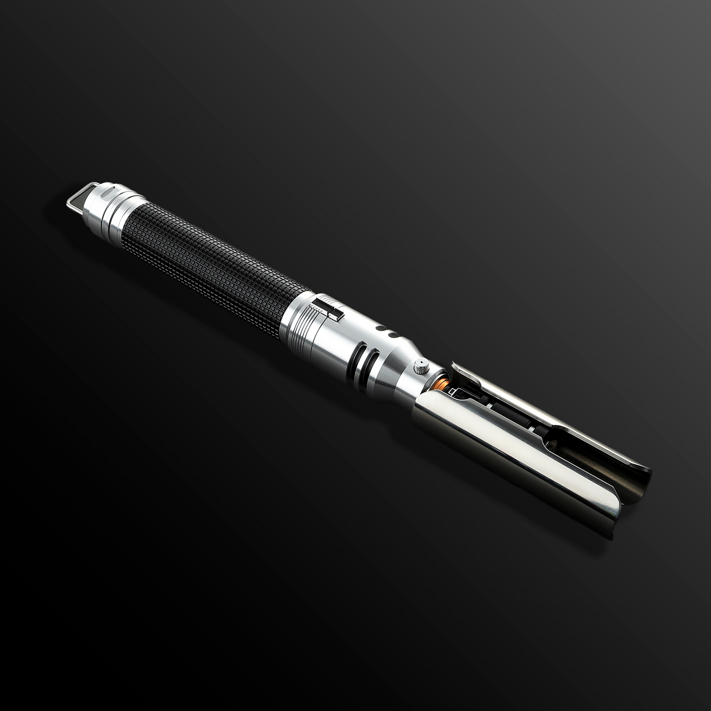 Custom dual-blade Kal Kestis lightsaber glowing blue – Battle Sabers