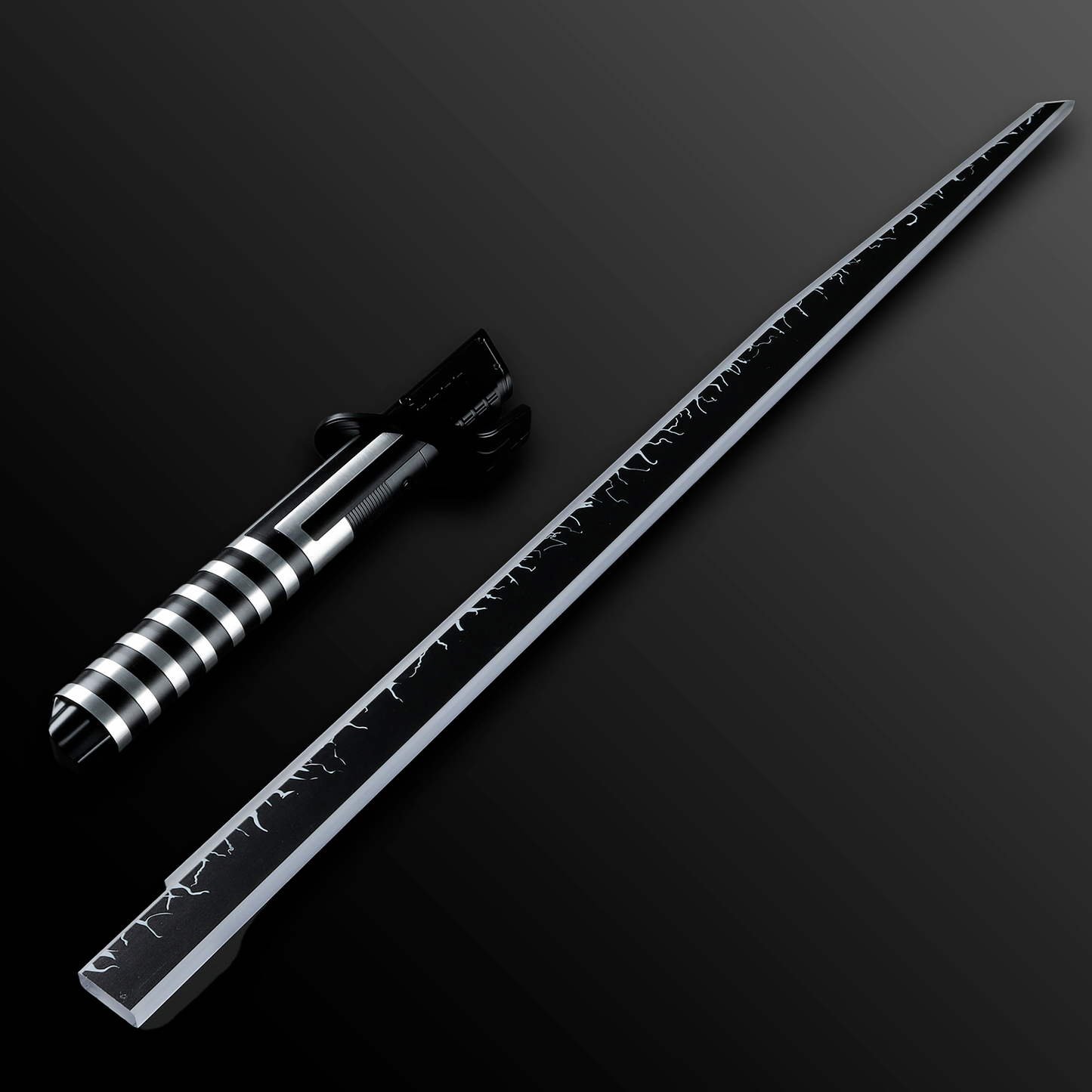 Custom Darksaber Silver/Black Sith Saber - Battle Sabers