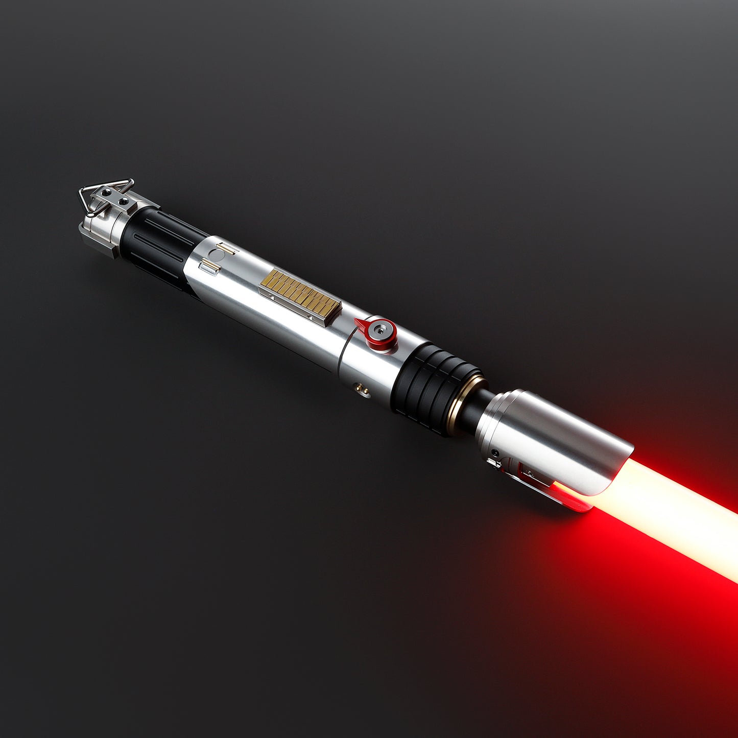 Famous Sabine Wren chrome lightsaber with polished hilt and purple blade – Battle Sabers