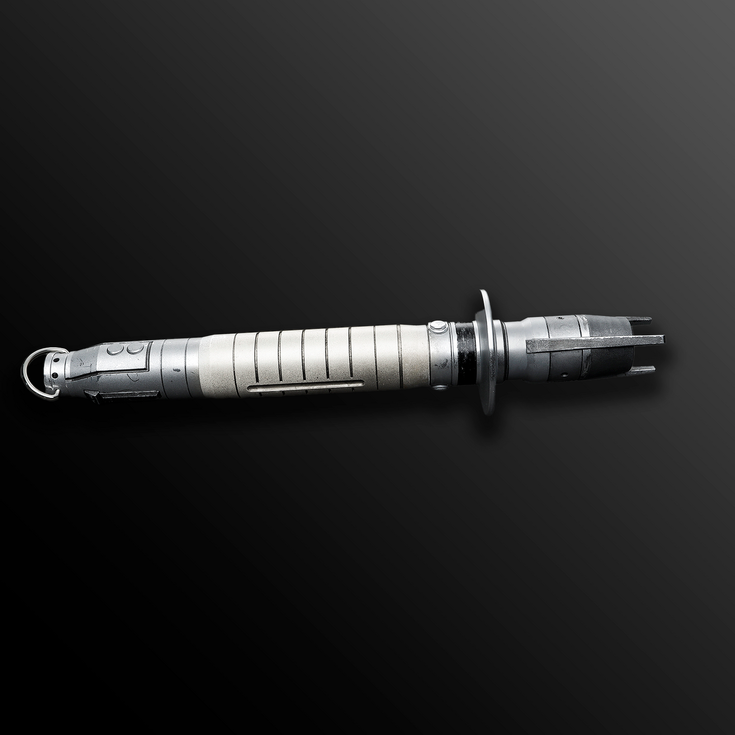 Shin Hati distressed lightsaber with glowing red blade – Battle Sabers