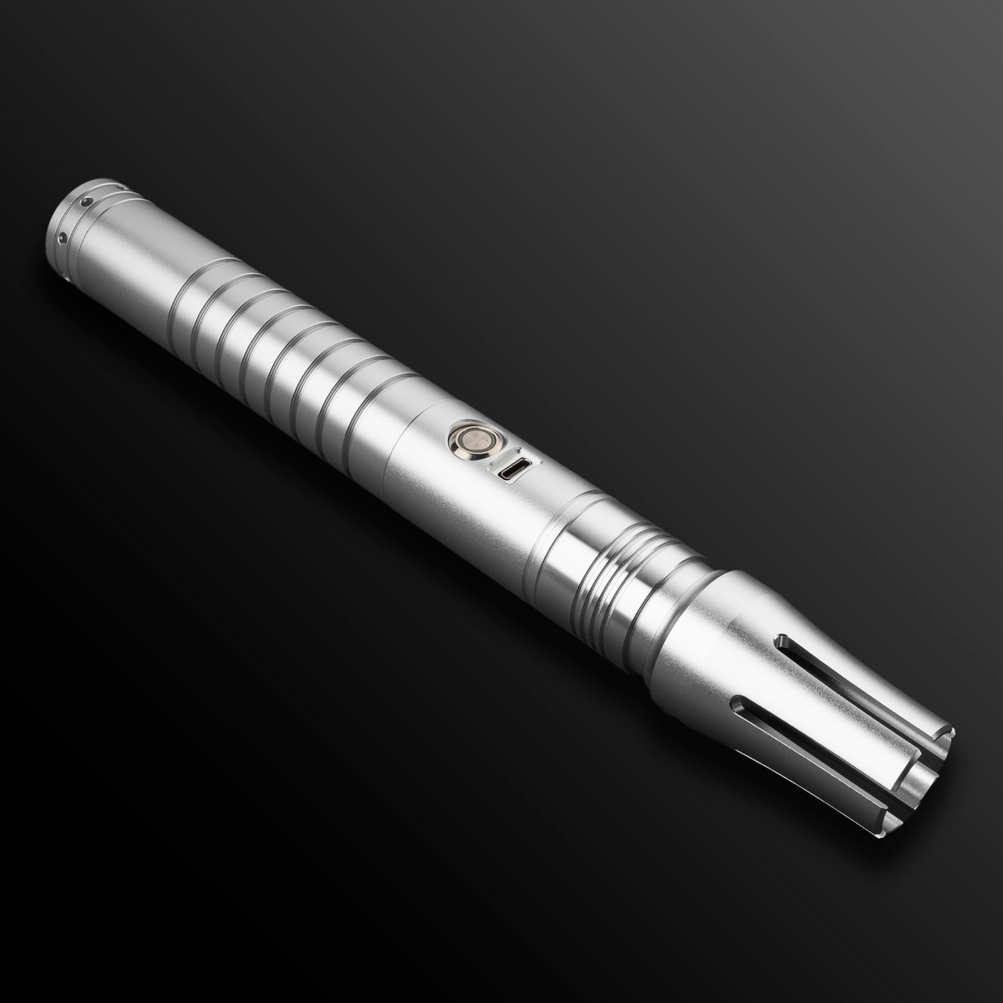Lightfoil Light Saber glowing brightly in a dark setting - Battle Sabers