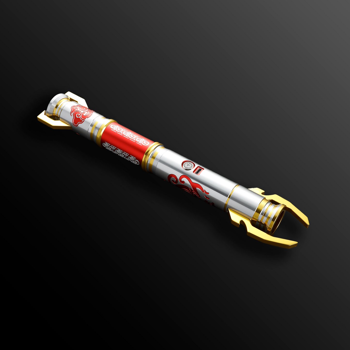 Nobushia Warrior lightsaber replica with radiant red glow – Battle Sabers
