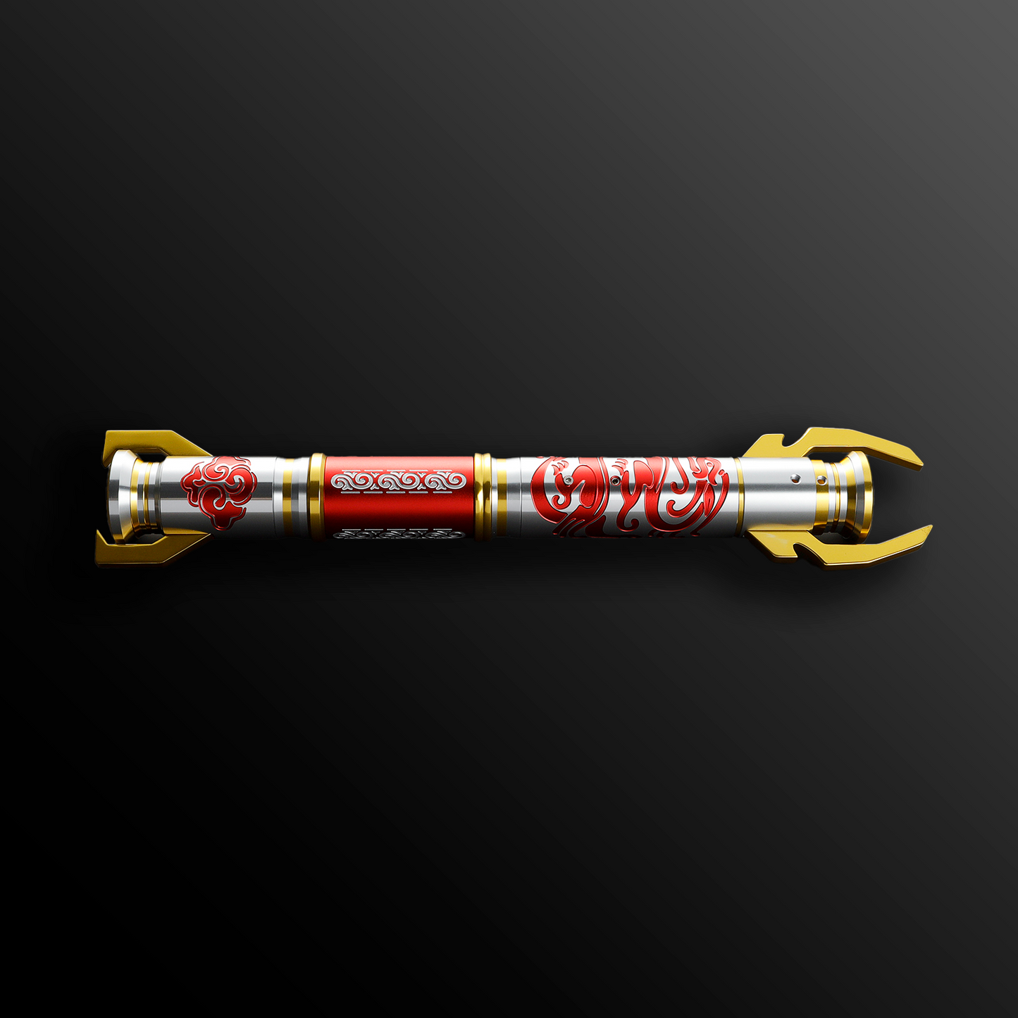 Nobushia Warrior custom lightsaber with glowing red illumination – Battle Sabers