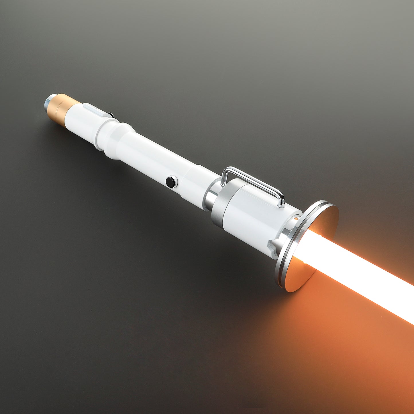 Professor Huyang V2 custom lightsaber with glowing blue blade – Battle Sabers