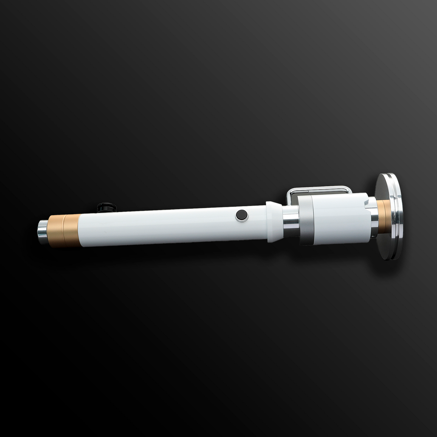 Professor Huyang lightsaber with glowing blue blade and polished hilt – Battle Sabers