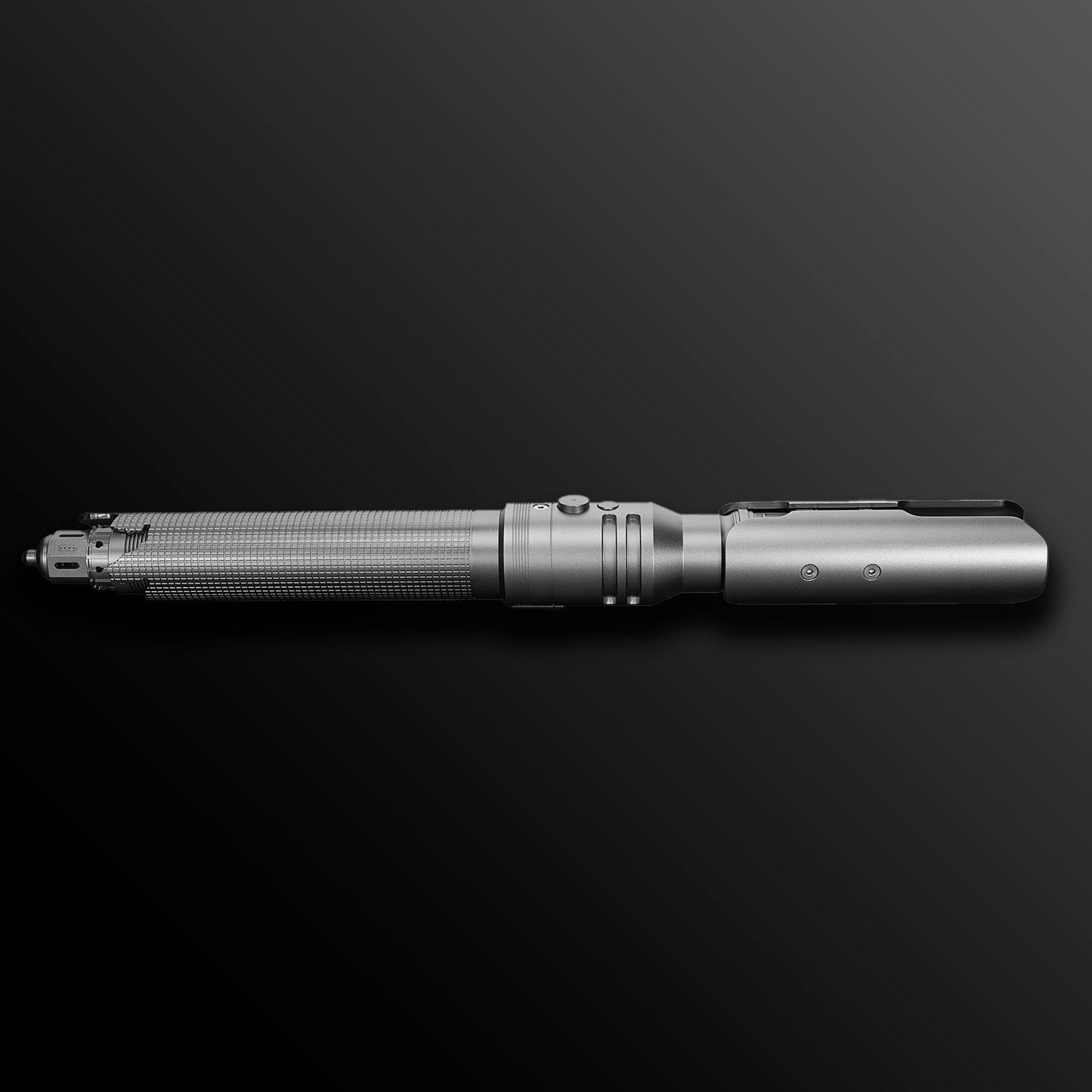 Dual-bladed custom blue lightsaber with detailed hilt – Battle Sabers