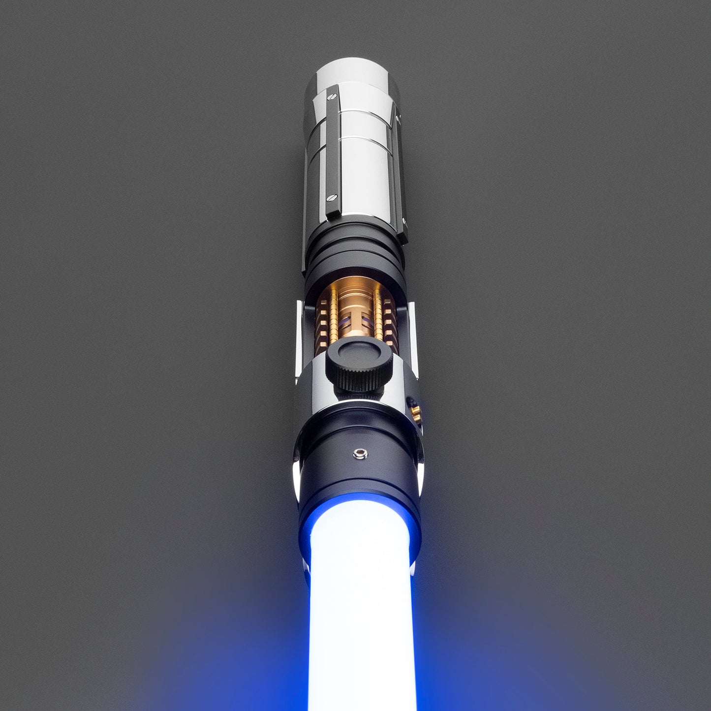 Star Killer V1 lightsaber with crystal energy and glowing blue blade – Battle Sabers