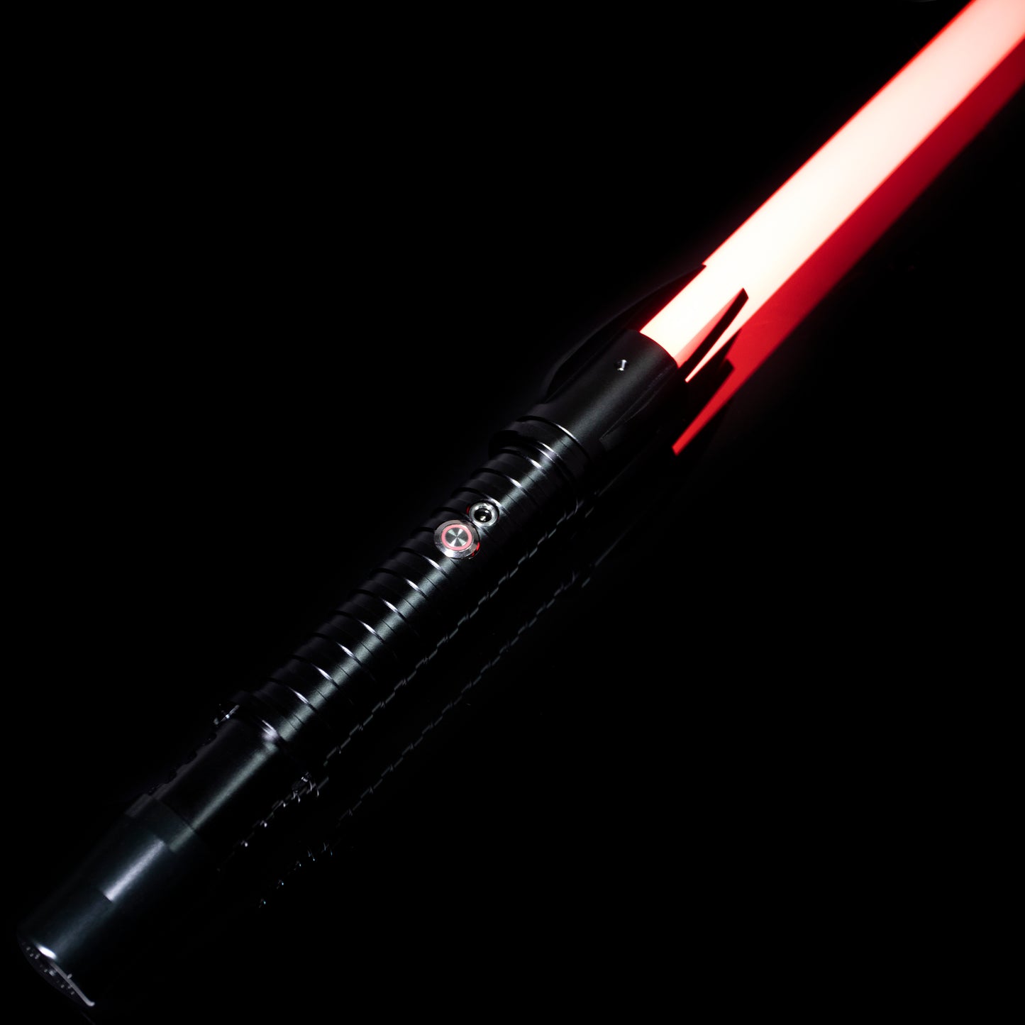 Phoenix Light Saber resting on a smooth metallic surface - Battle Sabers