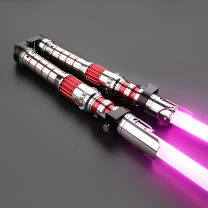 Inspired Dark Rey Red Double Bladed Light Saber - Battle Sabers