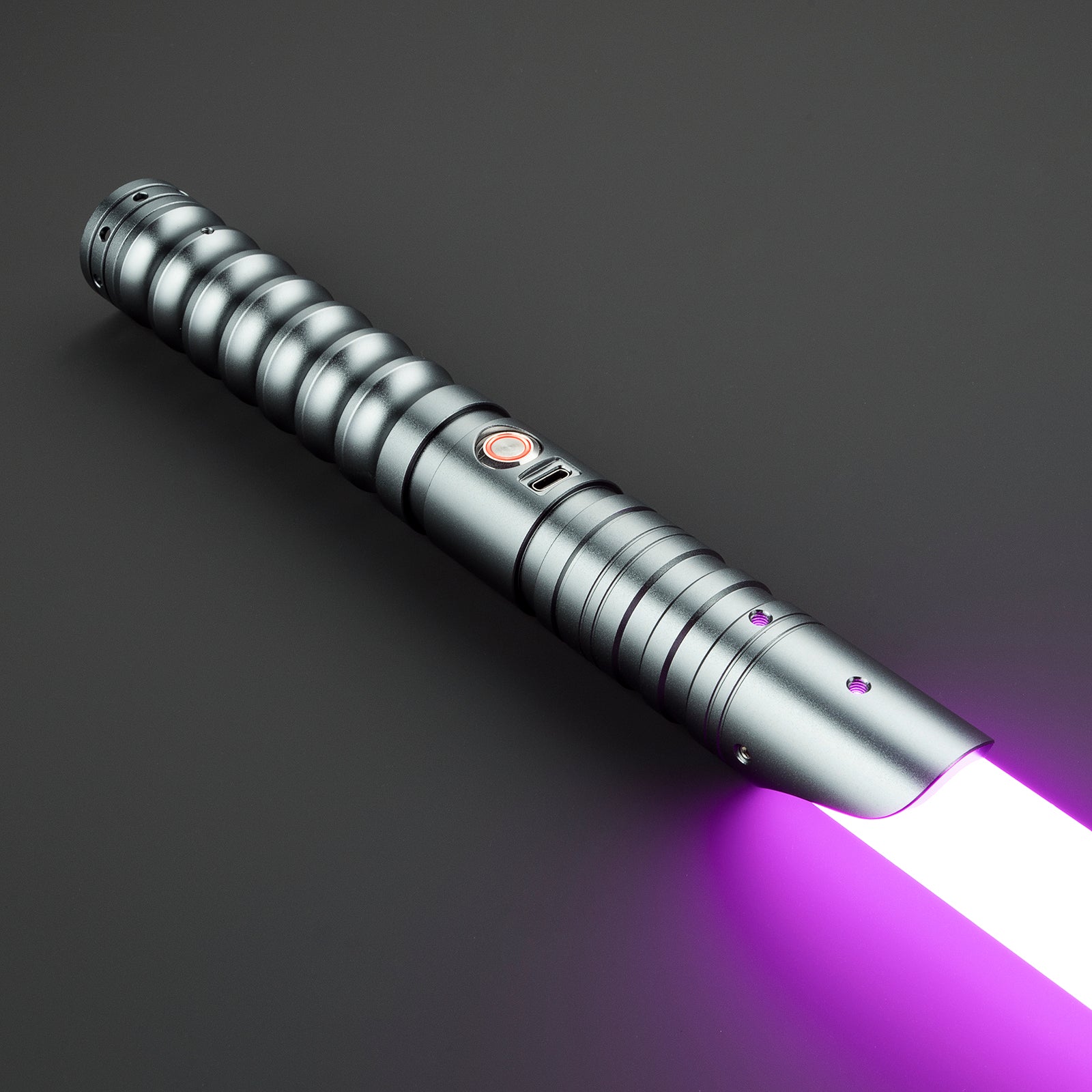 Elegant Force Light Saber with a metallic silver finish - Battle Sabers