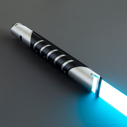 Side view of Forge Light Saber glowing with intense light - Battle Sabers