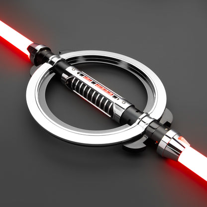 Premium dual-wield Inquisitor lightsaber with glowing red edges – Battle Sabers