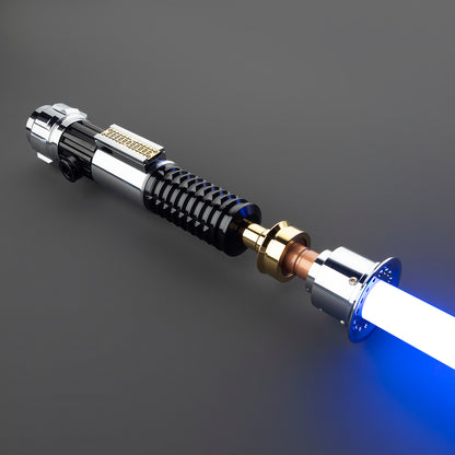 Kenobi lightsaber with iconic design and vibrant blue blade – Battle Sabers