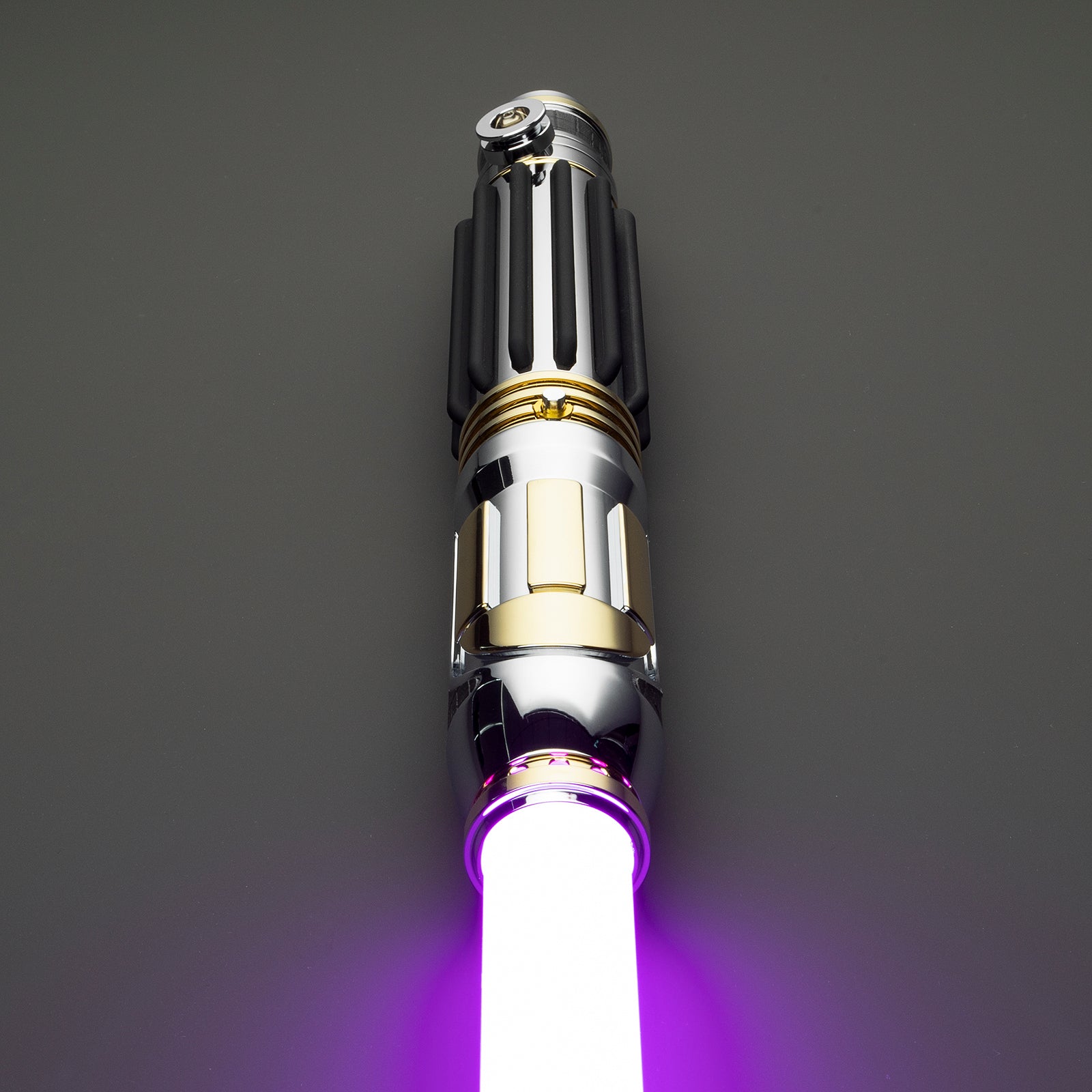 Mace Windu lightsaber with glowing purple blade and polished hilt – Battle Sabers