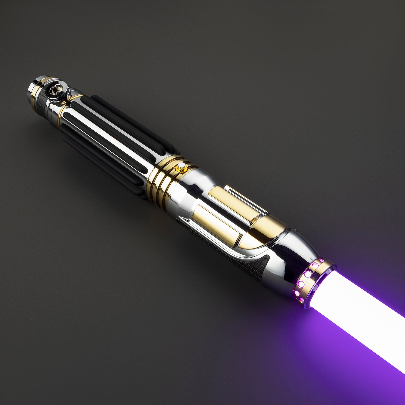 Handcrafted Mace Windu lightsaber with vibrant purple edge – Battle Sabers