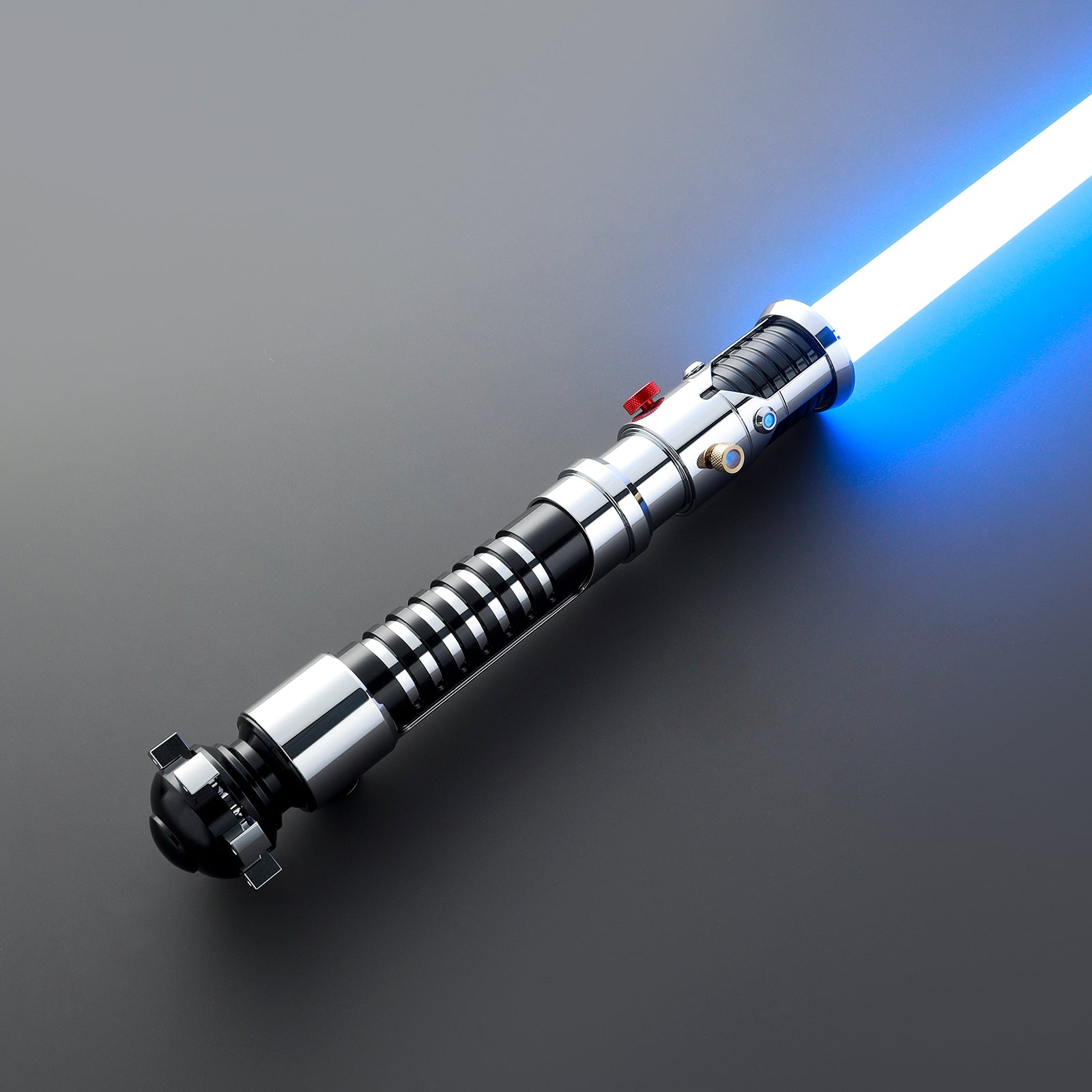 Obi-Wan Kenobi lightsaber with glowing blue blade and detailed hilt – Battle Sabers