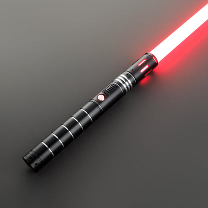 Novae Light Saber glowing brightly in a dark setting - Battle Sabers