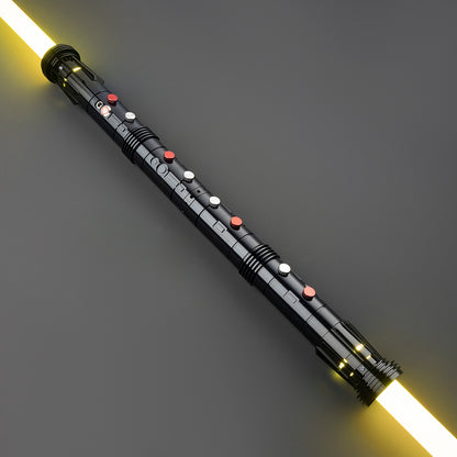 "Maul Themed" Dual Sided Light Saber - Black - Battle Sabers