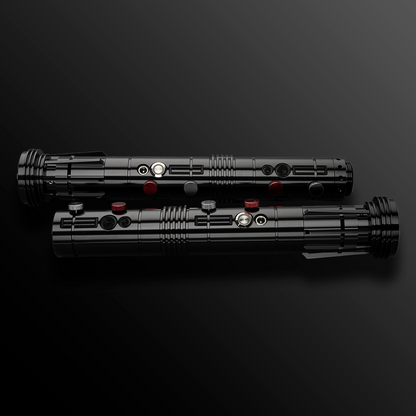 "Maul Themed" Dual Sided Light Saber - Black - Battle Sabers