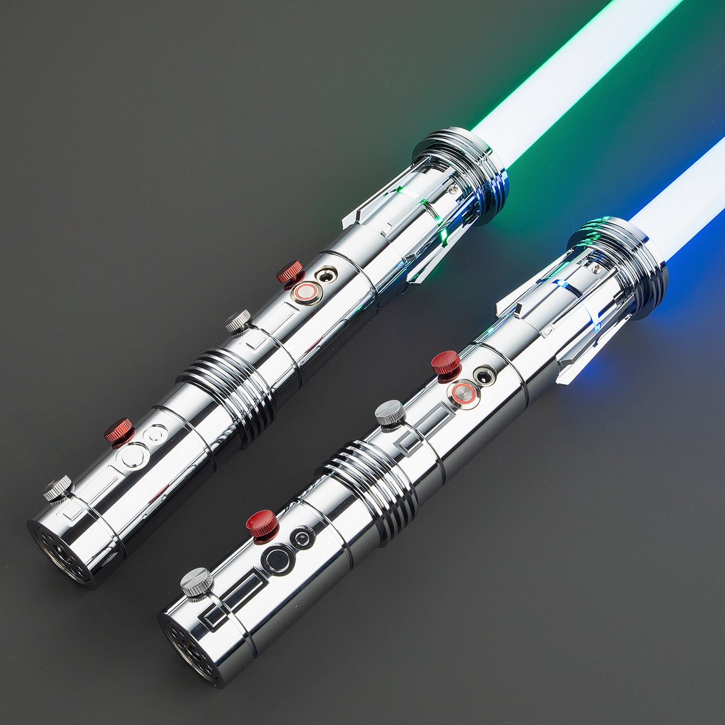 Maul Themed Dual Sided Light Saber - Silver - Battle Sabers