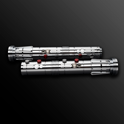 Maul Themed Dual Sided Light Saber - Silver - Battle Sabers