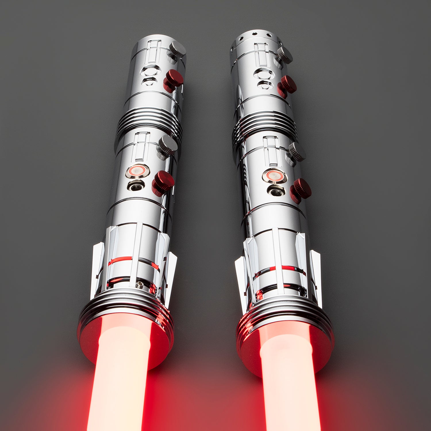 Maul Themed Dual Sided Light Saber - Silver - Battle Sabers