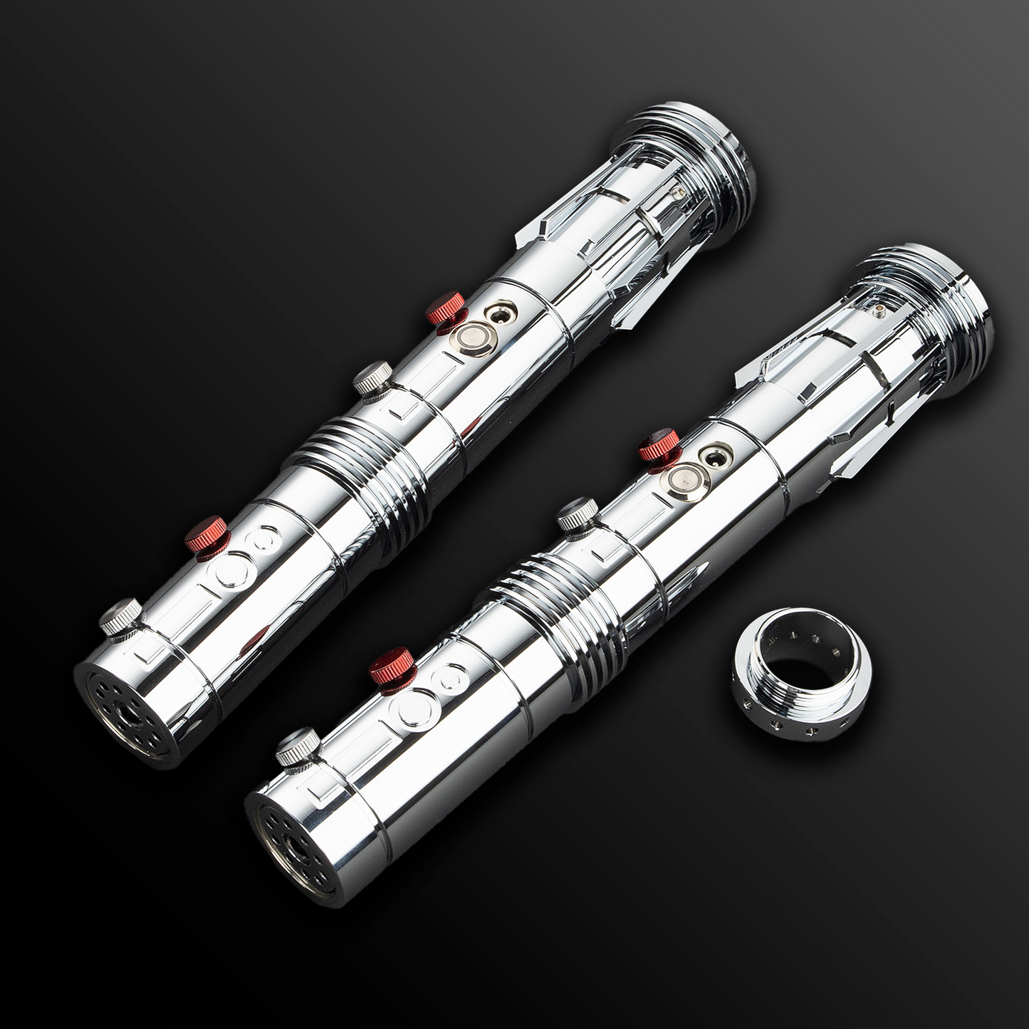 Maul Themed Dual Sided Light Saber - Silver - Battle Sabers