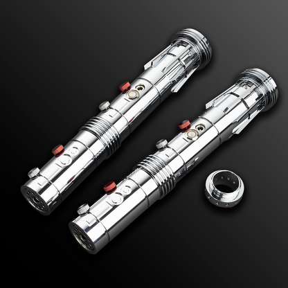 Maul Themed Dual Sided Light Saber - Silver - Battle Sabers