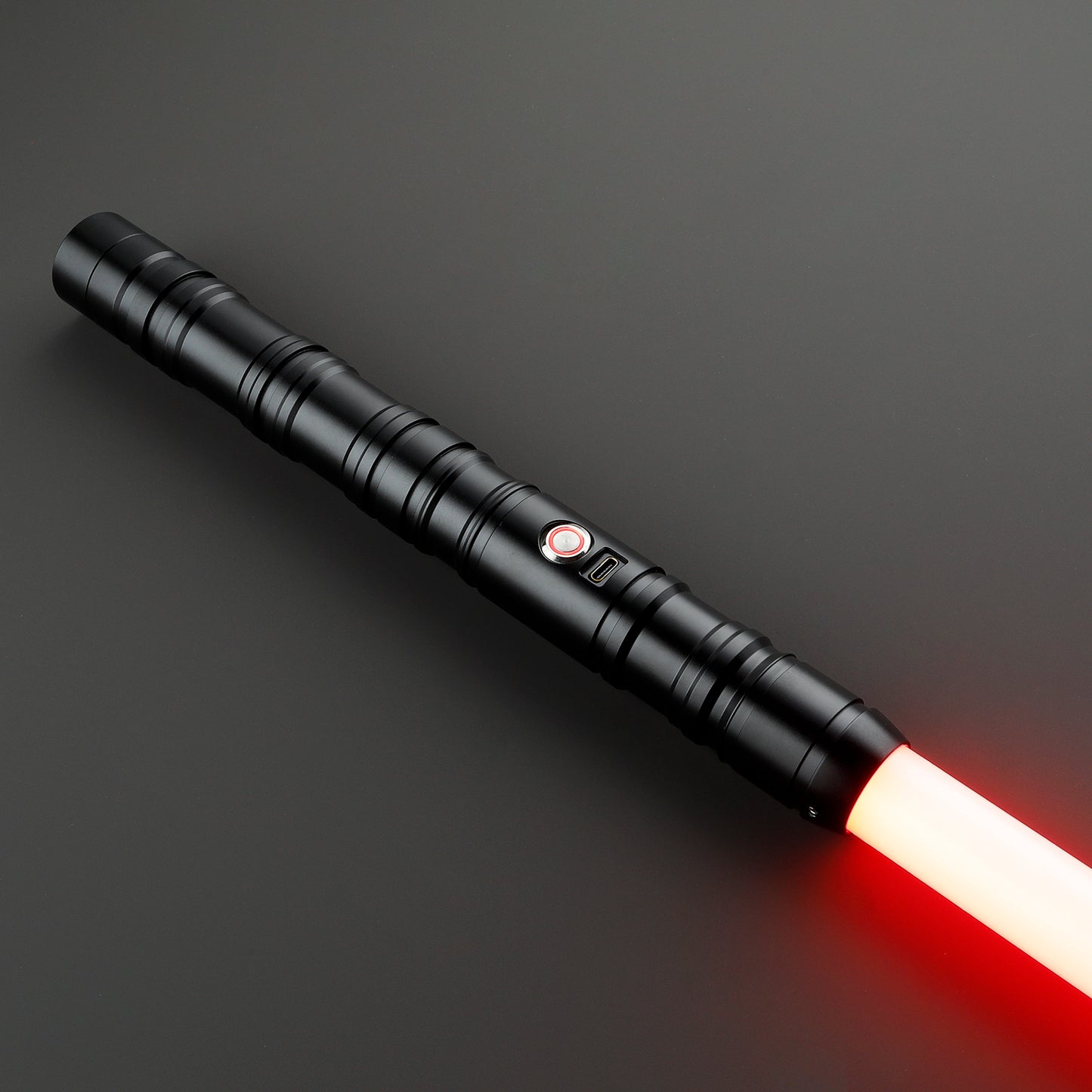 Side view of Monolith Light Saber with a sleek, polished finish - Battle Sabers