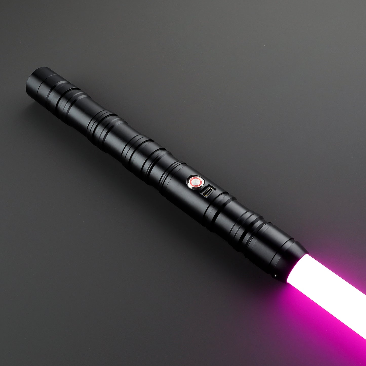 Monolith Light Saber resting on a smooth, reflective surface - Battle Sabers