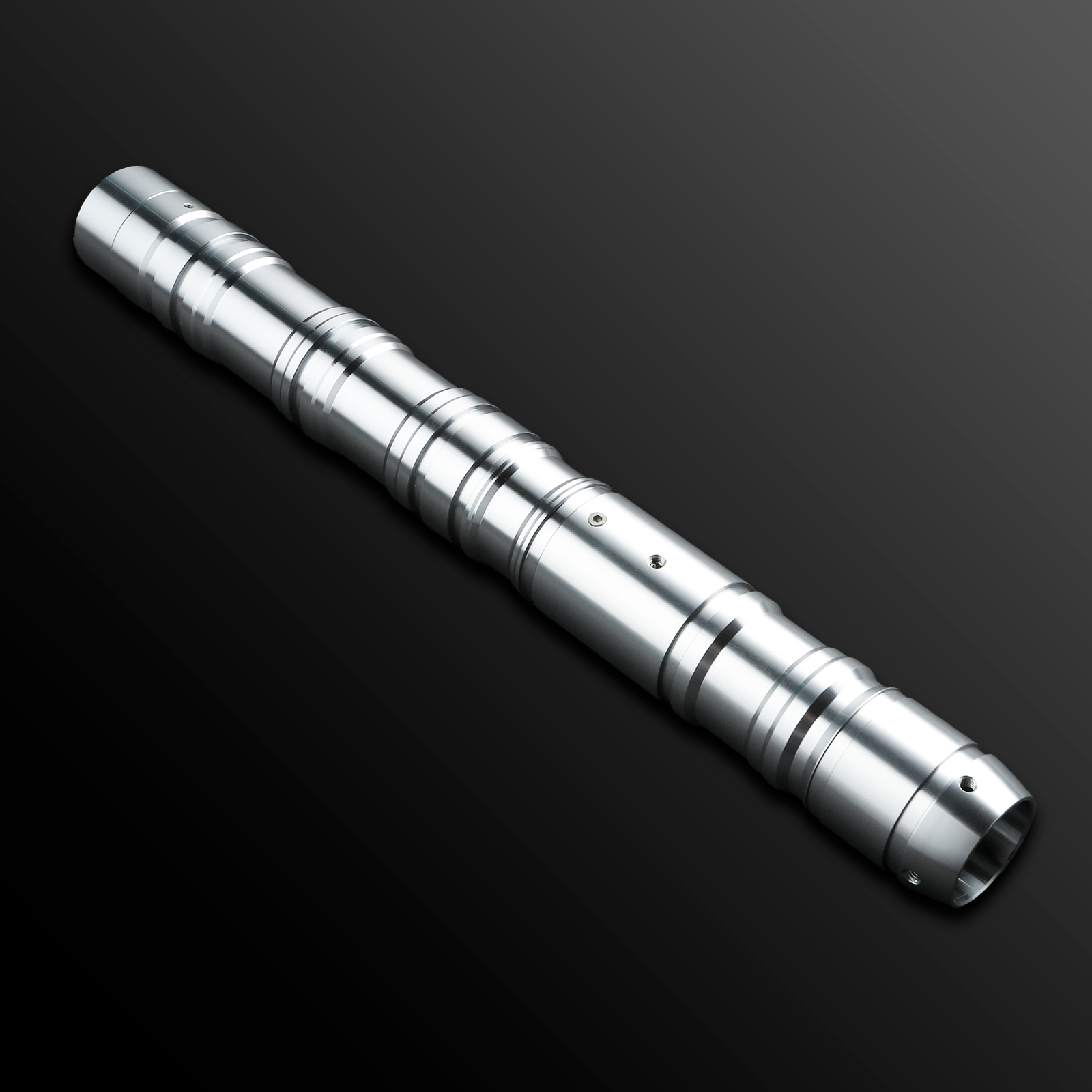 Monolith Silver Light Saber with a modern, metallic hilt - Battle Sabers