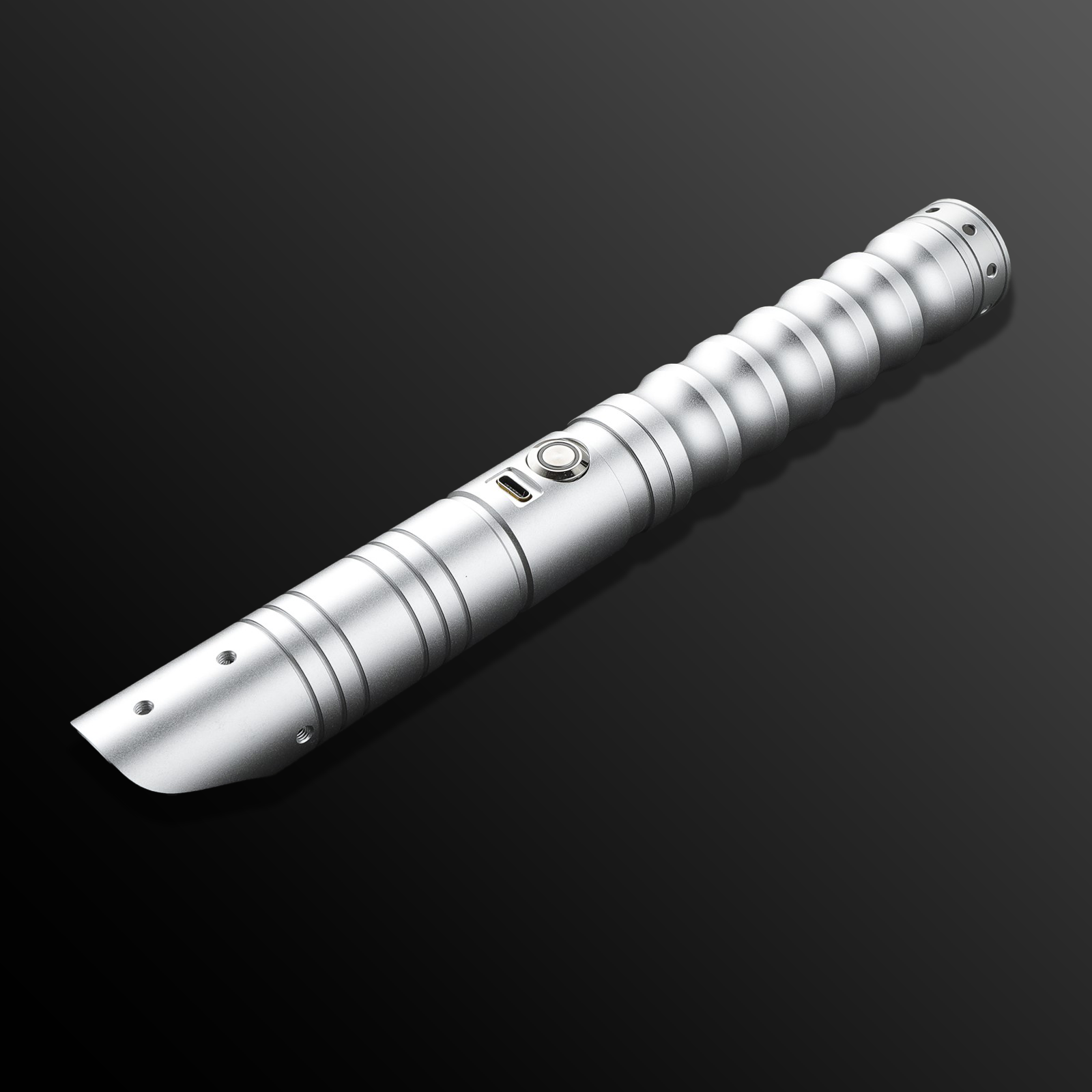 Commander Light Saber in silver with glowing blade - Battle Sabers