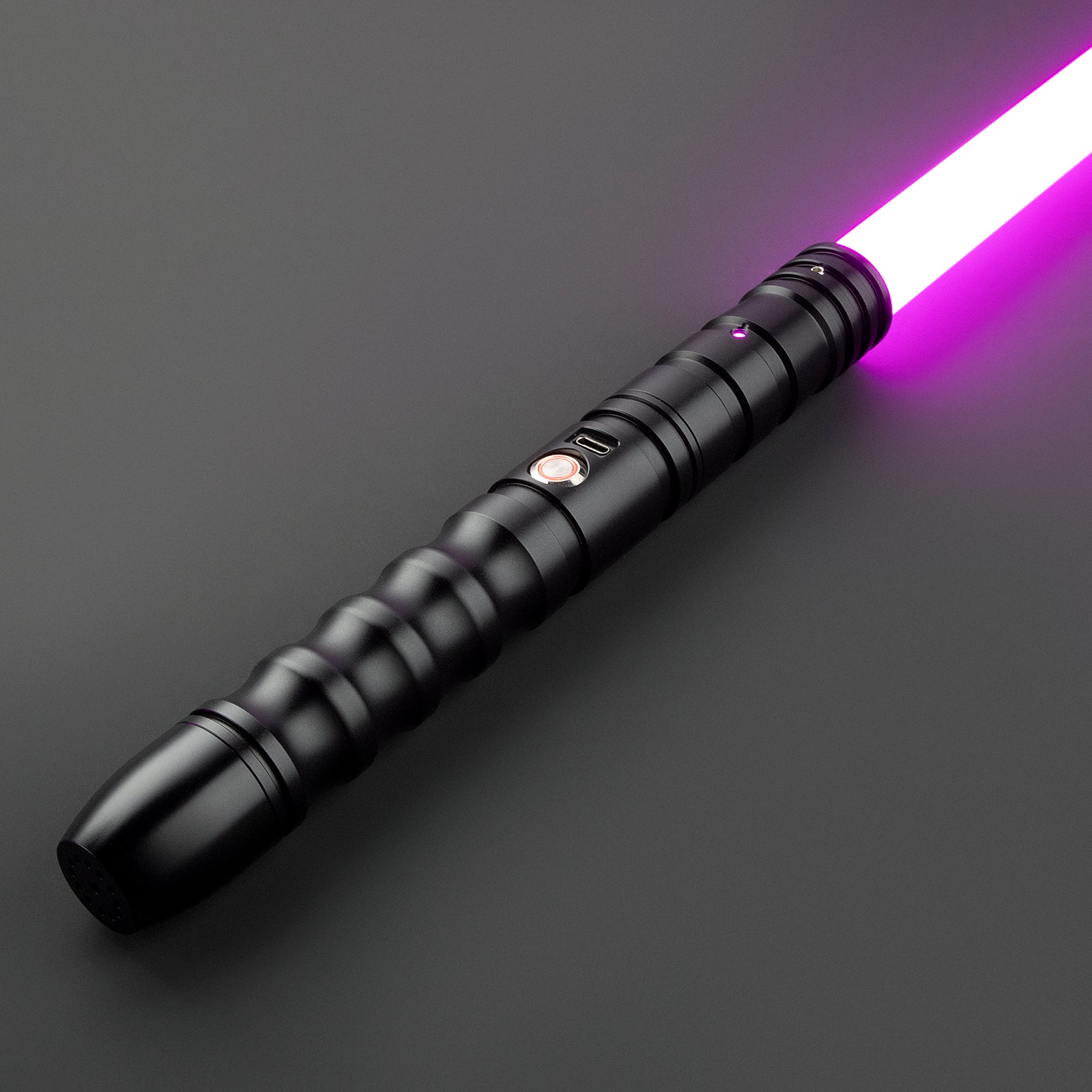 Destroyer Light Saber glowing brightly in a dark environment - Battle Sabers