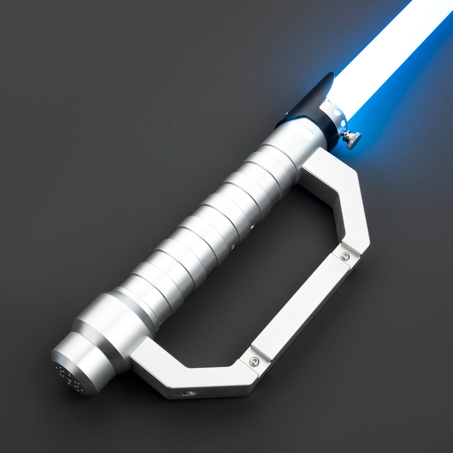 Cutlass Light Saber glowing with energy in a dim setting - Battle Sabers