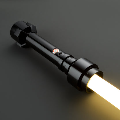 Argo Light Saber glowing in a dynamic action pose in low light - Battle Sabers