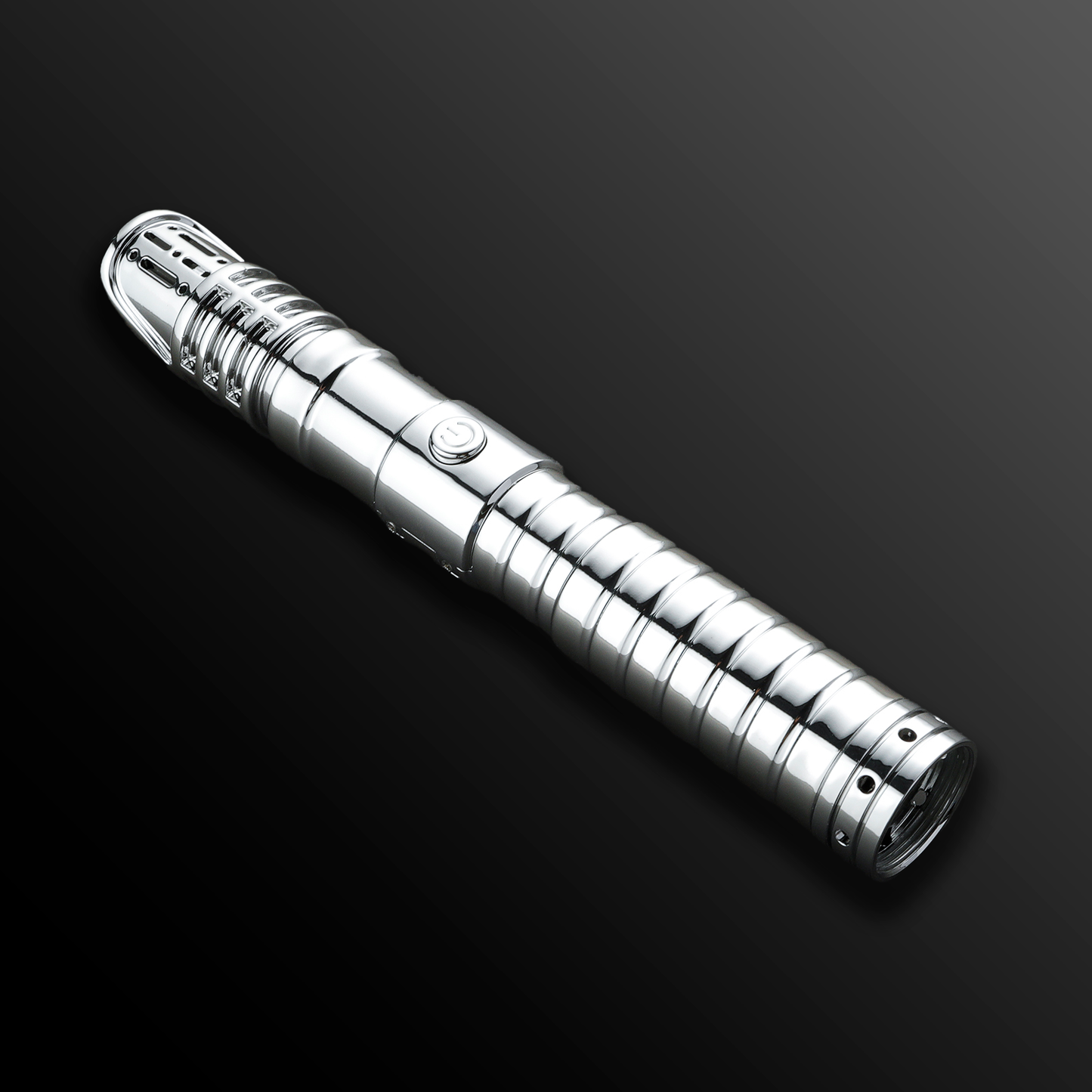 Escuyer Light Saber glowing brightly in a dark setting - Battle Sabers