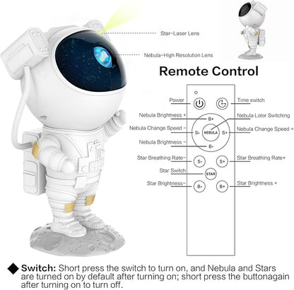 Astronaut Star Projector projecting stars - Battle Sabers