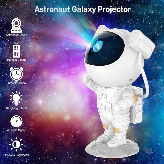 Astronaut Galaxy Star Projector Starry Night Light