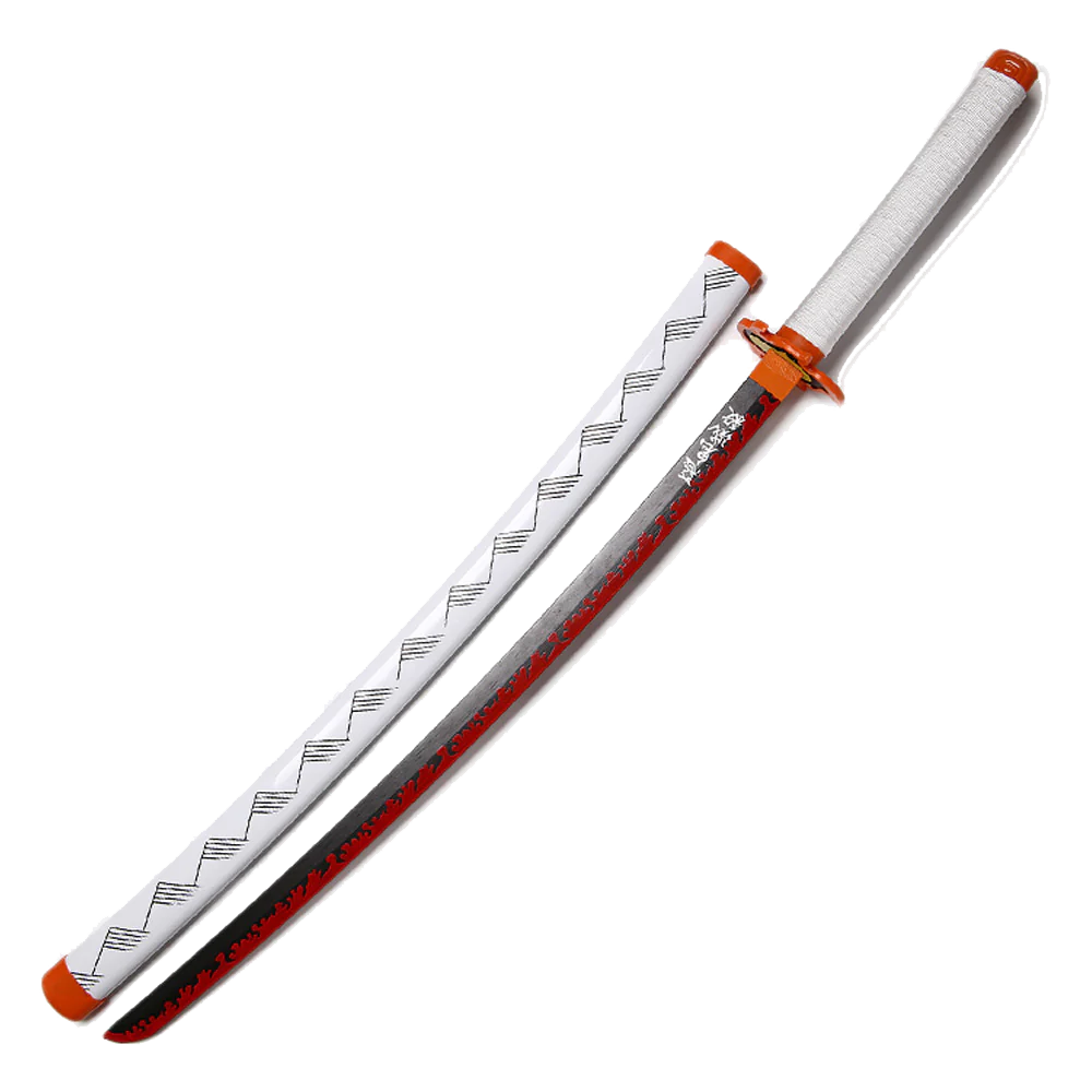 DEMON SLAYER - Kyojuro Rengoku sword - Red Nichirin Katana - Battle Sabers