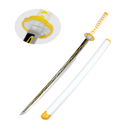 DEMON SLAYER - Zenitsu Agatsuma LED Sword - Yellow Nichirin Katana - Battle Sabers